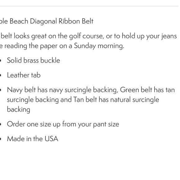 Pebble Beach Diagonal Ribbon Belt NWT - Picture 8 of 8